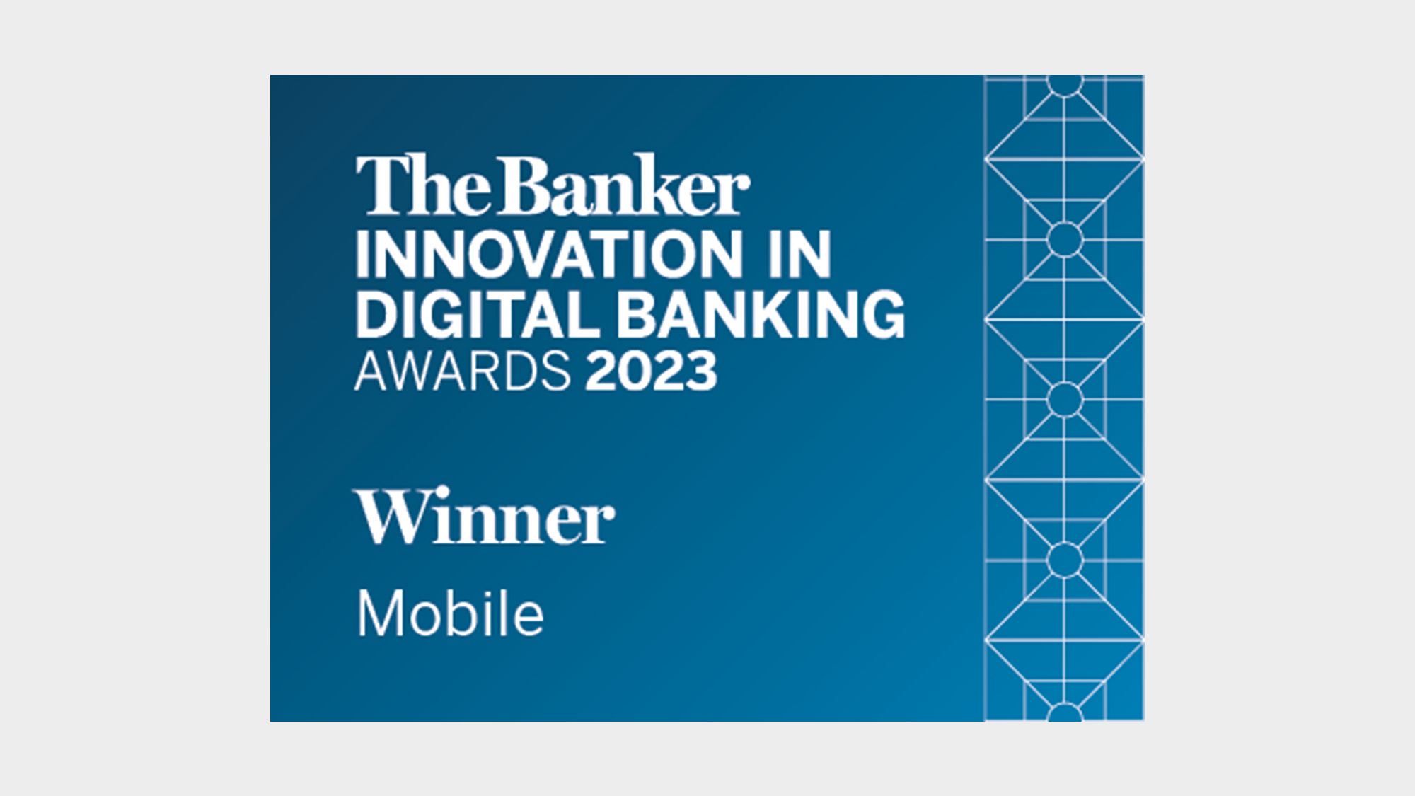 The banker, innovation in digital banking awards 2023, winner, mobile logo